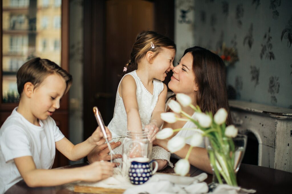 Mom expressing love to daughter