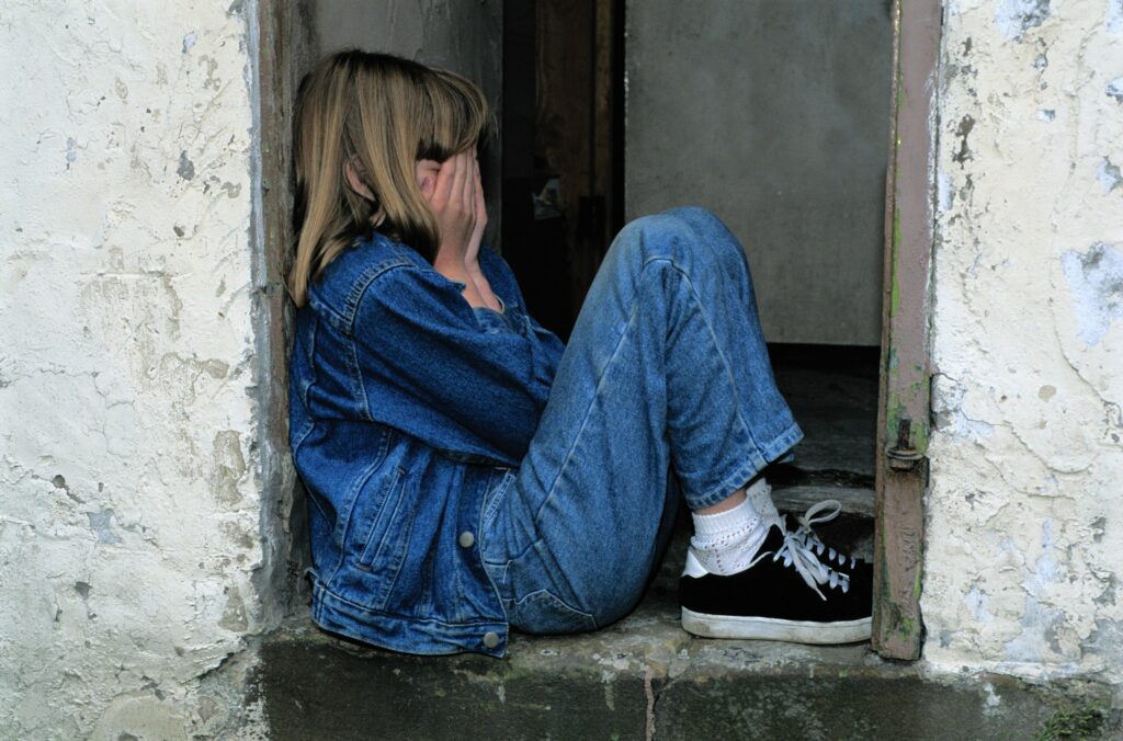 Girl in anxiety